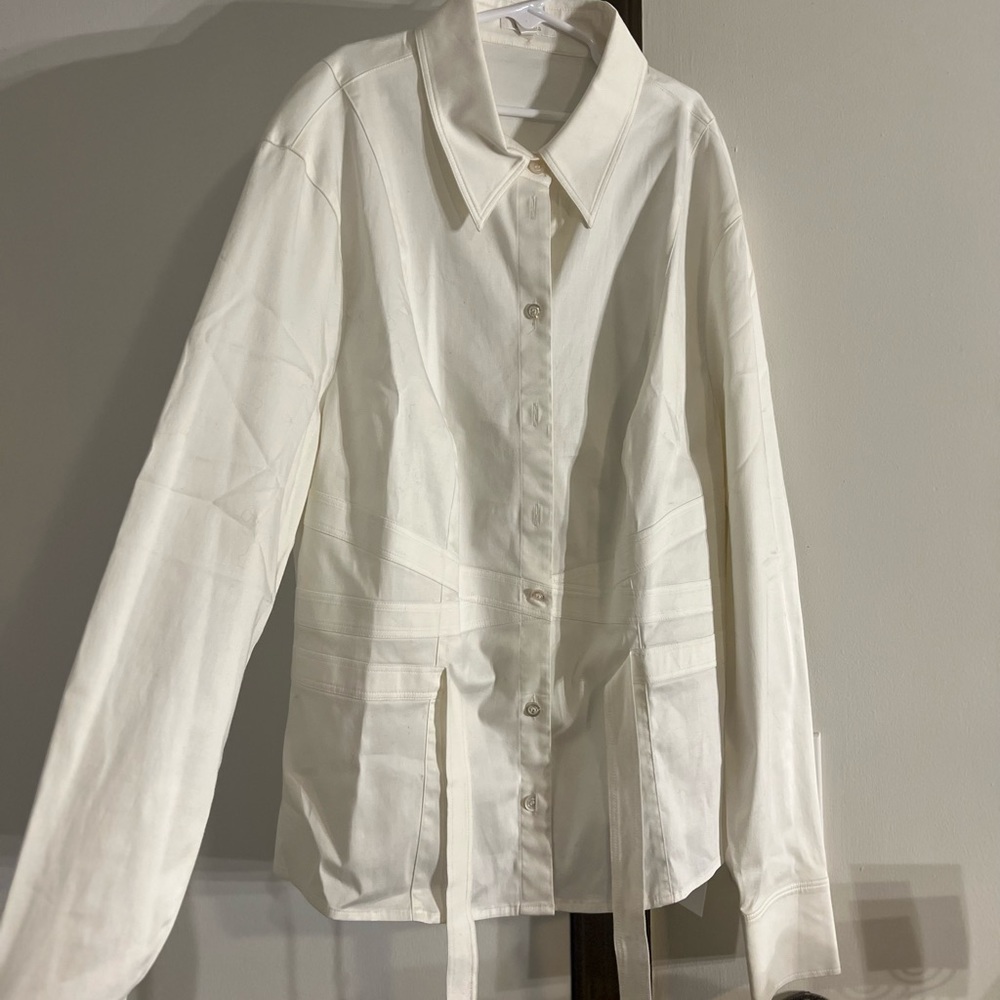 Escada White long sleeve button up shirt